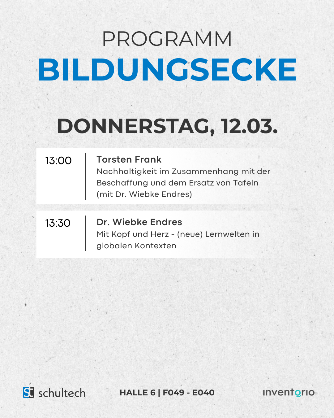 Bildungsecke didacta Donnerstag 2